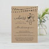 Cheers Wine Funny First Birthday Party Invitation (Standing Front)