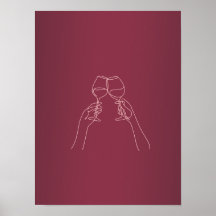 Cheers Wine Poster