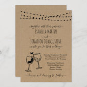 Cheers Wine Theme Winery Wine Theme Wedding Invitation (Front/Back)
