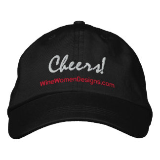 Cheers!  Wine Women Designs Dark Embroidered Baseball Cap