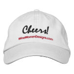 Cheers!  Wine Women Designs Light Embroidered Baseball Cap at Zazzle