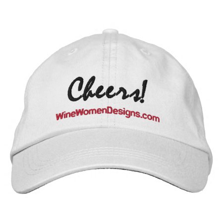 Cheers!  Wine Women Designs Light Embroidered Baseball Cap