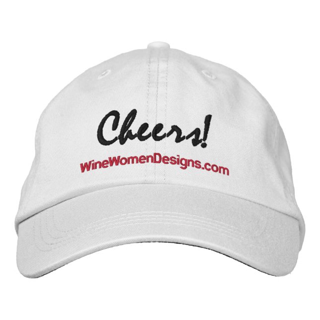 Cheers!  Wine Women Designs Light Embroidered Baseball Cap (Front)