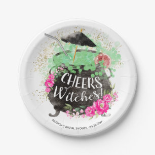 Cheers Witches Cocktail Halloween Bridal Shower Pa Paper Plates