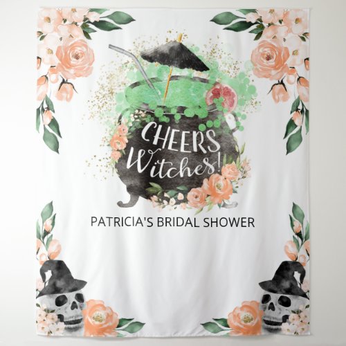 Cheers Witches Halloween Bridal Shower Backdrop