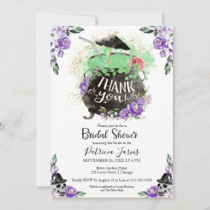 Cheers Witches Halloween Bridal Shower Invitation
