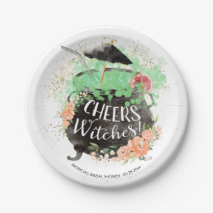 Cheers Witches Halloween Bridal Shower Paper Plates