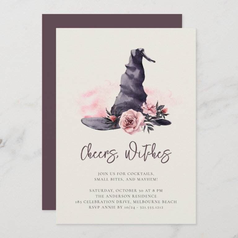 Cheers, Witches | Halloween Girls Night Party Invitation