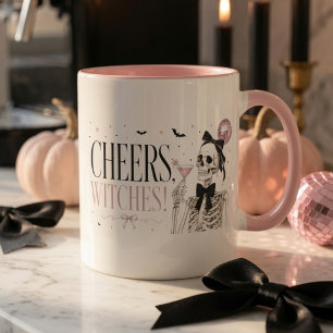Cheers Witches Skeleton Halloween  Mug