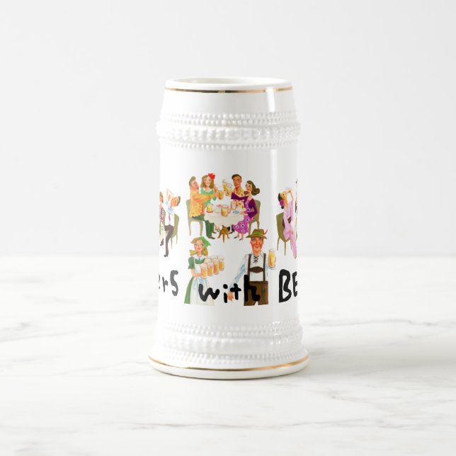 Cheers with beer! beer stein (Center)