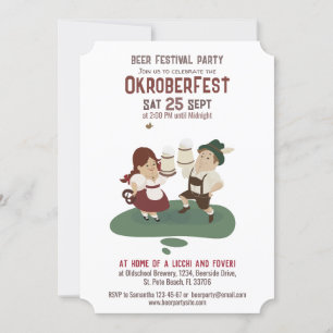 cheersful and cheerful Bavarian invite Oktoberfest