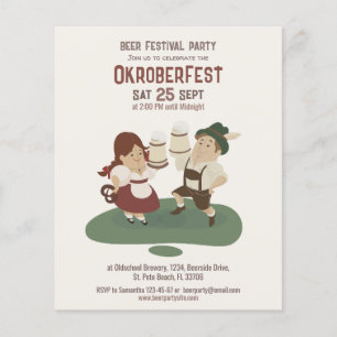 cheersful and cheerful Bavarian invite Oktoberfest Flyer