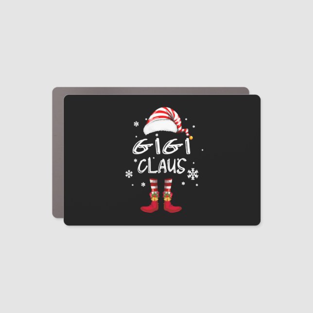 Cheertee Gigi Claus Christmas Santa Sweatshirt Car Magnet (Front)