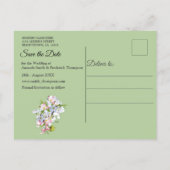 Cheery Blossom Spring Save the Dates Announcement Postcard (Back)