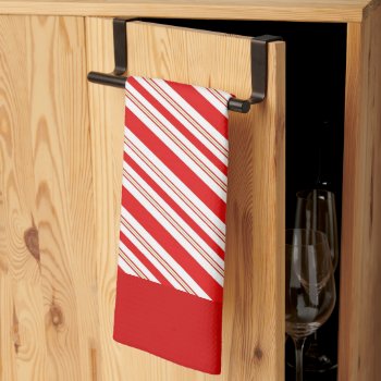 Cheery Candy Cane Stripes Towel by RantingCentaur at Zazzle