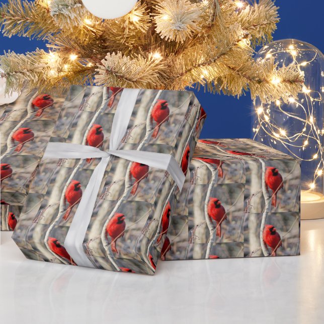 Cheery Cardinals Wrapping Paper (Holidays)