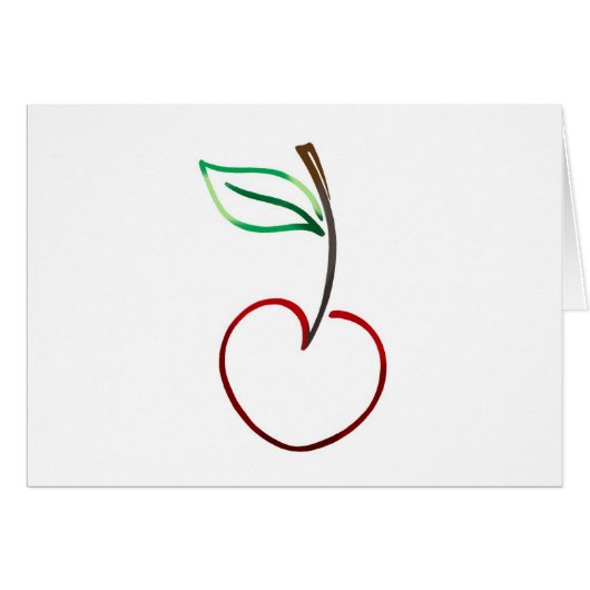 Cheery Cherry Outline on White (Front Horizontal)
