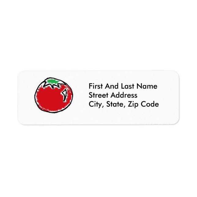 Cheery Cherry Tomato Cartoon Label (Front)