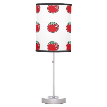 Cheery Cherry Tomato Cartoon Table Lamp by CorgisandThings at Zazzle