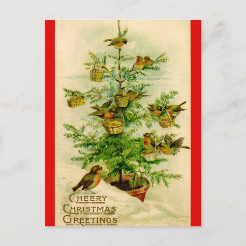 Cheery Christmas Greetings Vintage Postcard