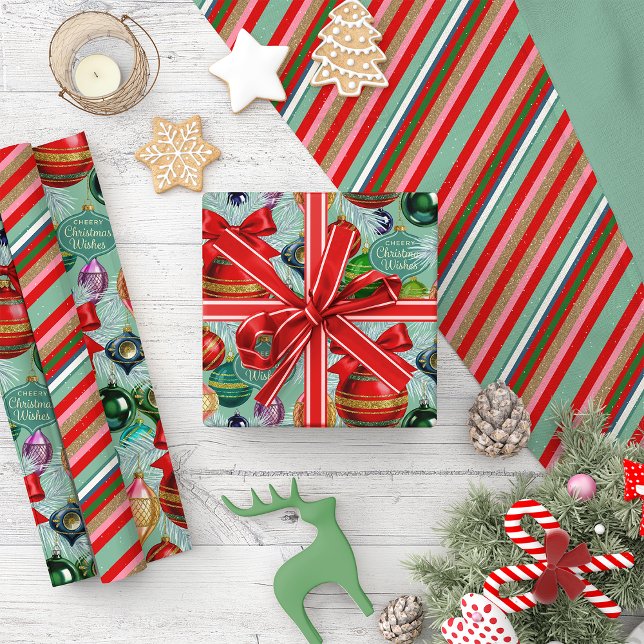 Cheery Christmas Wishes Wrapping Paper (Creator Uploaded)