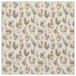 Cheery Coops: Whimsy Chicken Fabric