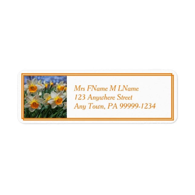 Cheery Daffodils Label (Front)