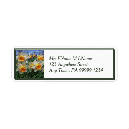 Cheery Daffodils Label