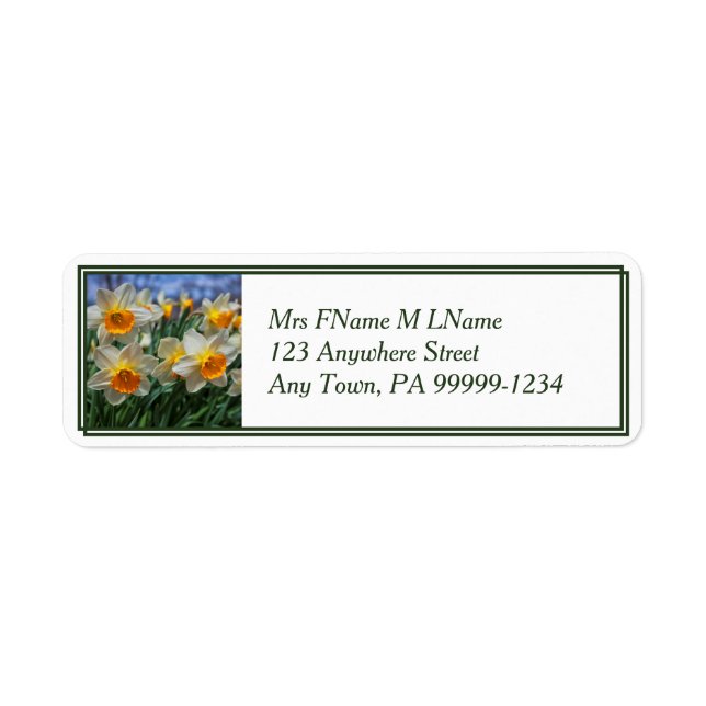 Cheery Daffodils Label (Front)