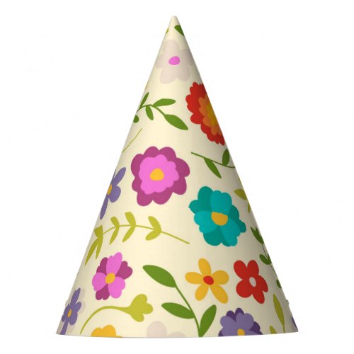 Cheery flowers party hat