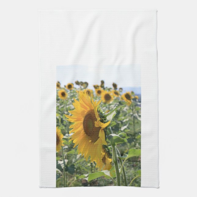 Cheery Italian Sunflower Kitchen Towel (Vertical)