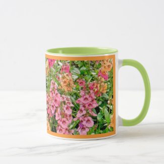 CHEERY PEACH, PINK AND GREEN FLOWER GARDEN