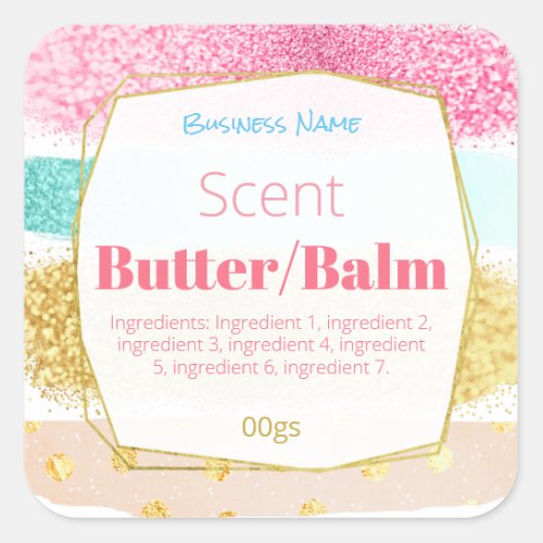Cheery Pink Body Butter Face Cream Lip Balm Labels