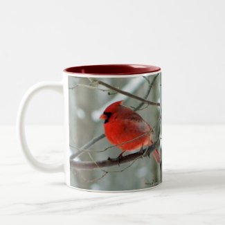 Cheery Red Cardinal Mug