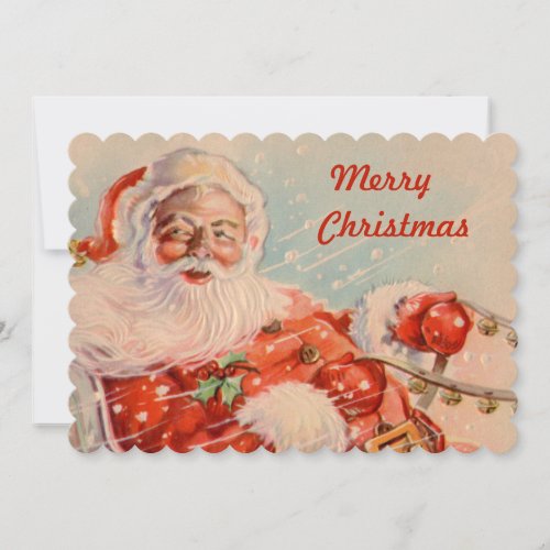 Cheery Santa Two_Sided Photo Card