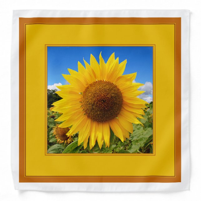Cheery Sunflower Floral Bandana (Front)