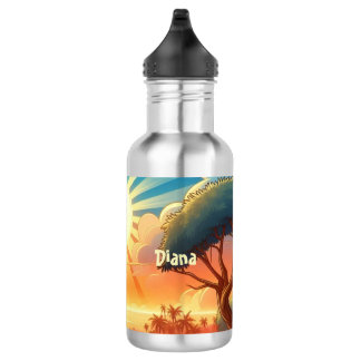 Cheery Sunrise Personalized  Stainless Steel Water Bottle