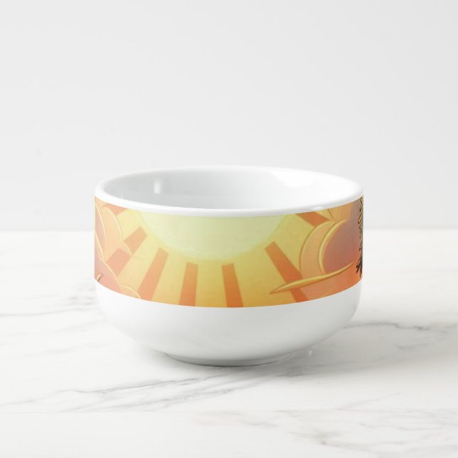 Cheery Sunrise  Soup Mug (Front)