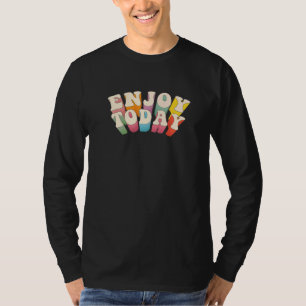 Cheery Vintage Hippie Positive Enjoy The Day Women T-Shirt