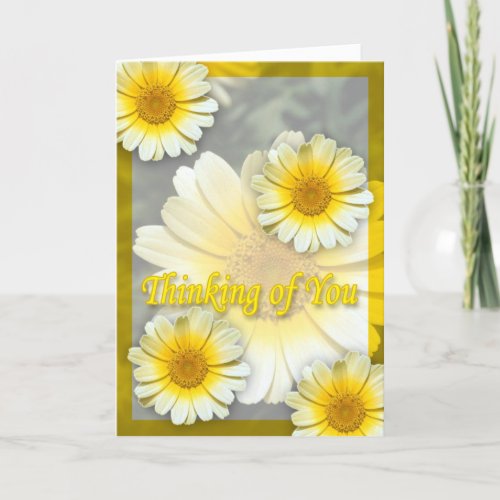 Cheery Yellow Daisies Thinking of You Card