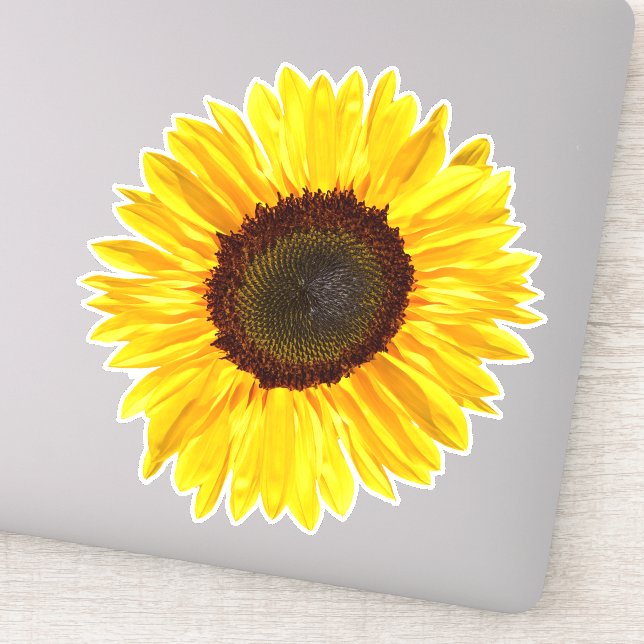 Cheery Yellow Sunflower Sticker (Detail)