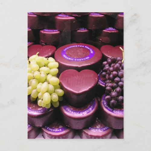 Cheese and grapes postcard