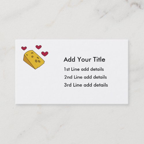 Cheese and Kisses Business Card