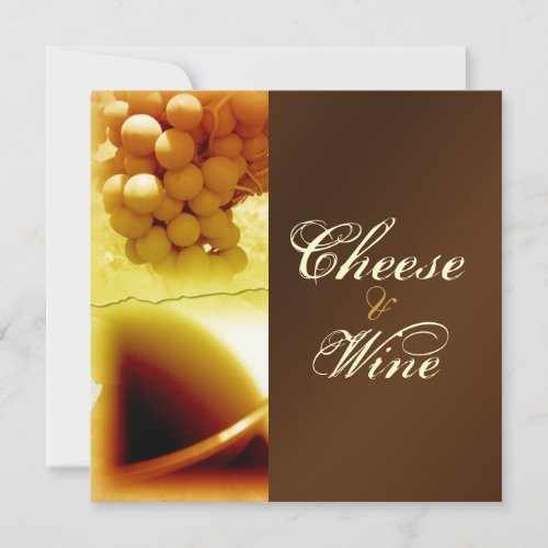 Cheese and wine stylish personalize invitation