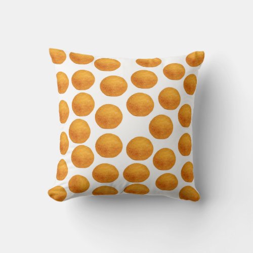Cheese balls pattern throw pillow