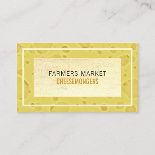 Cheese Board Design Cheesemonger Business Card