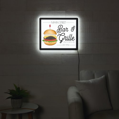 Cheese Burger Cheeseburger Bar Grille Restaurant LED Sign