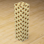 Cheese Burger Cheeseburger BBQ Barbecue Cookout Wine Box<br><div class="desc">Design features an original illustration of slices of delicious cheeseburger topped with onion, lettuce, and tomato, and held together with a cocktail stick. Ideal for a summer cookout, picnic, barbecue, block party, or other celebration. This cheese burger illustration is also available on other products. Lots of additional food themed designs...</div>