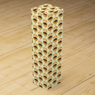 Cheese Burger Cheeseburger BBQ Barbecue Cookout  Wine Box