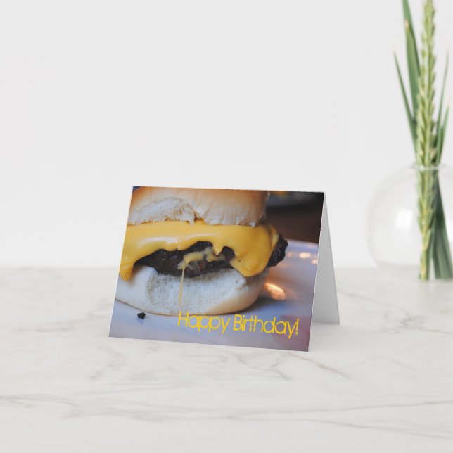 Cheese Burger Happy Birthday Card (Front)